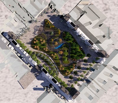 Park s původními kanadskými rostlinami